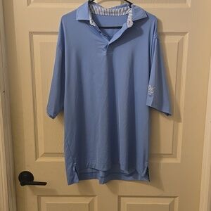 Footjoy Men's Light Blue Performance Polo Shirt St Clair Country Club.